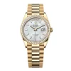 Super Clone Rolex Day-Date White Mother-of-Pearl Diamond Dial 128348rbr-0070 36 mm