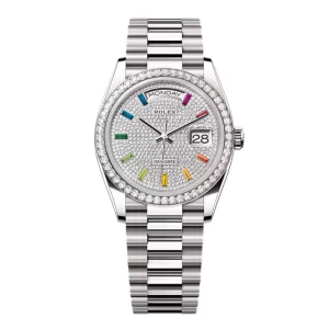 Super Clone Rolex Day-Date Diamond-Paved Dial 128349rbr-0006 36 mm