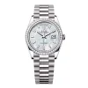 Super Clone Rolex Day-Date White Mother-of-Pearl Diamond Dial 128349rbr-0049 36 mm