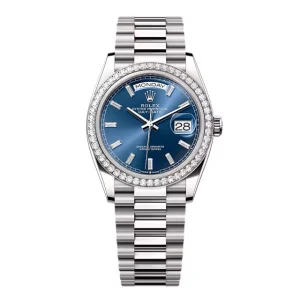 Super Clone Rolex Day-Date Bright Blue Diamond Dial 128349rbr-0051 36 mm