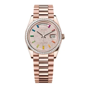 Super Clone Rolex Day-Date Diamond-Paved Dial 128395tbr-0008 36 mm