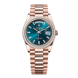 Super Clone Rolex Day-Date Blue-Green Diamond Dial 128395tbr-0032 36 mm