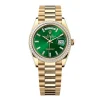Super Clone Rolex Day-Date Bright Green Diamond Dial 128398tbr-0035 36 mm