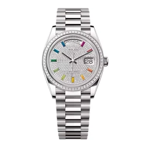 Super Clone Rolex Day-Date Diamond-Paved Dial 128399tbr-0005 36 mm