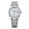 Super Clone Rolex Day-Date White Mother-of-Pearl Diamond Dial 128399tbr-0023 36 mm