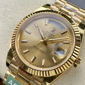 Super Clone Rolex Day-Date II Champagne Dial 228238 40 mm - Image 4