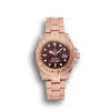 Super Clone Rolex Submariner Skull Limited Edition Brown Dial Rose Gold Case And Bracelet 1454087