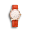 Super Clone Rolex Cellini White Dial Rose Gold Case Light Brown Leather Strap