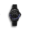 Super Clone Rolex GMT Master II Black Dial Blue And Black Bezel Black PVD Case And Bracelet PR18239