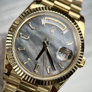 Super Clone Rolex Day-Date White Mother-of-Pearl Diamond Dial 128238-0123 36 mm - Image 4