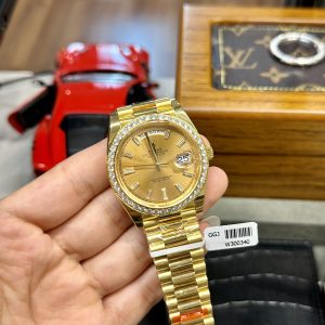 Super Clone Rolex Day-Date Champagne Diamond Dial 228348rbr-0002 40 mm - Afbeelding 3
