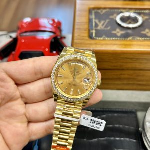 Super Clone Rolex Day-Date Champagne Diamond Dial 228348rbr-0002 40 mm - Afbeelding 4