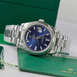 Super Clone Rolex Day-Date Bright Blue Diamond Dial 128239-0069 36 mm – Image 3