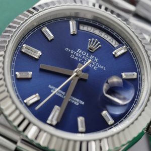 Super Clone Rolex Day-Date Bright Blue Diamond Dial 128239-0069 36 mm – Image 6