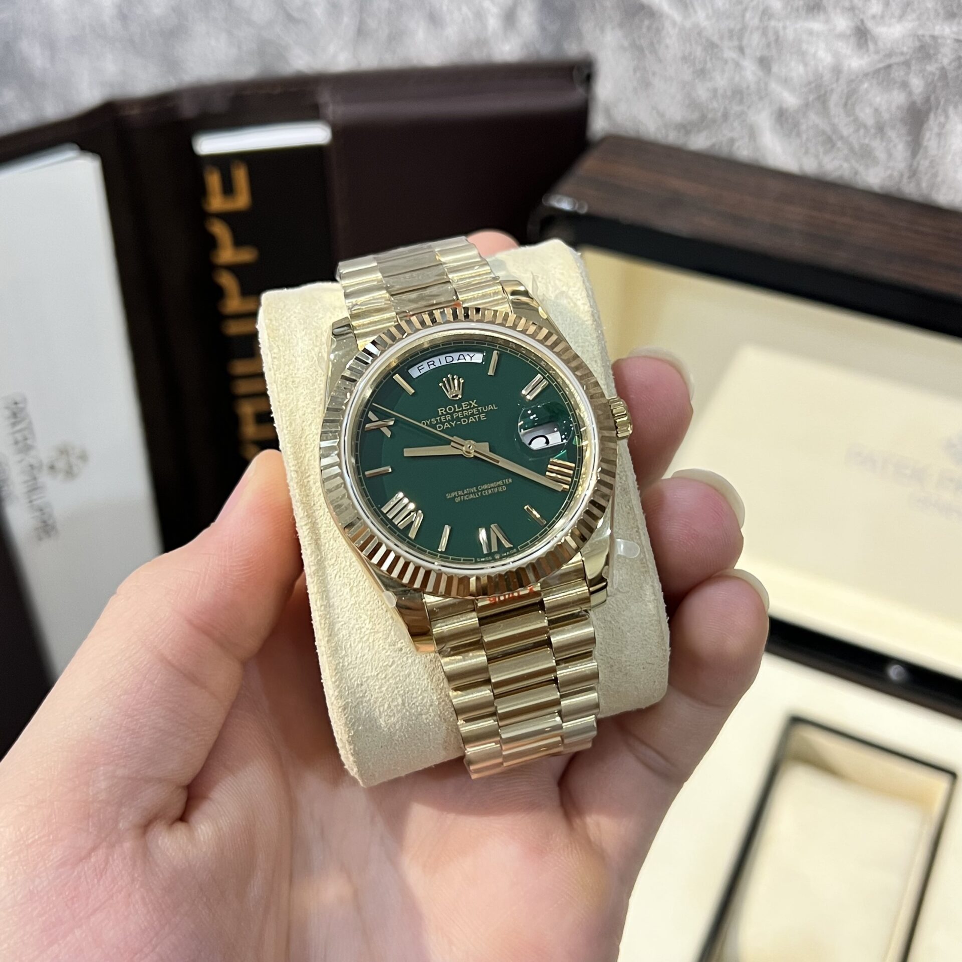 Super Clone Rolex Day-Date Green Dial 228238-0061 40 mm - Image 2