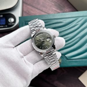 Super Clone Rolex Day-Date Olive Green Dial 228239-0033 40 mm - Imagen 4