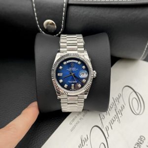 Vista alternativa de Super Clone Rolex Day-Date Blue Ombré Diamond Dial 128236-0005 36 mm