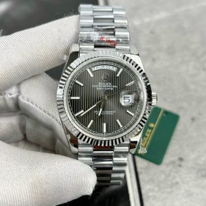 Vista alternativa de Super Clone Rolex Day-Date Grey Stick Tapestry Dial 228239-0002 40 mm