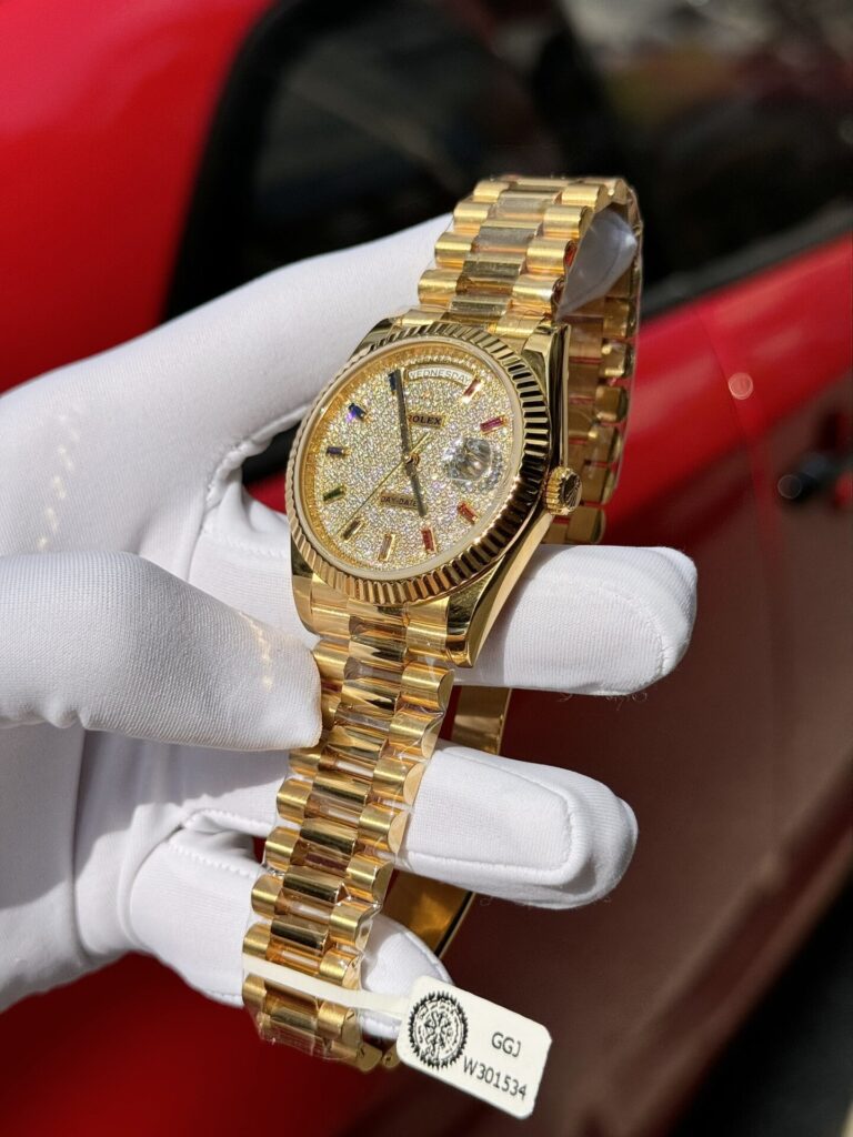 Super Clone Rolex Day-Date Diamond-Paved Dial 128238-0051 36 mm - Image 4