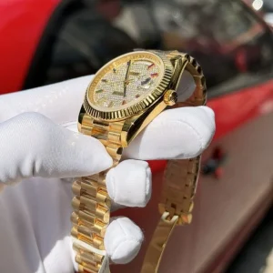 Super Clone Rolex Day-Date Diamond-Paved Dial 128238-0051 36 mm - Image 5