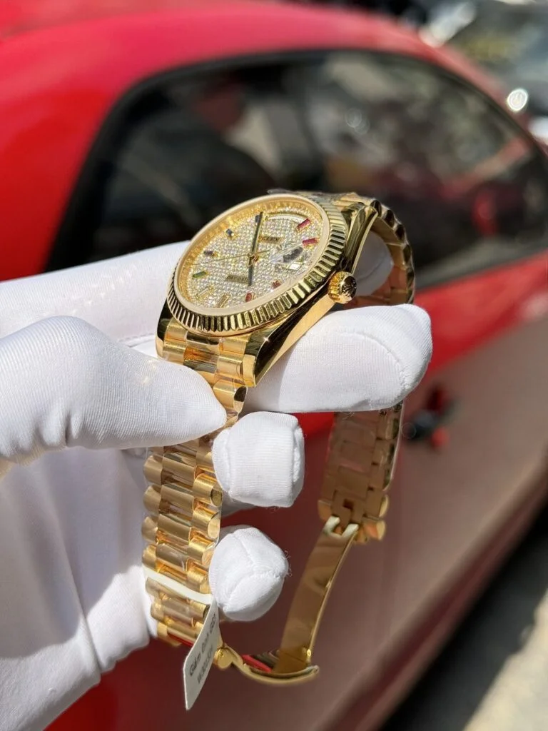 Super Clone Rolex Day-Date Diamond-Paved Dial 128238-0051 36 mm - Image 5