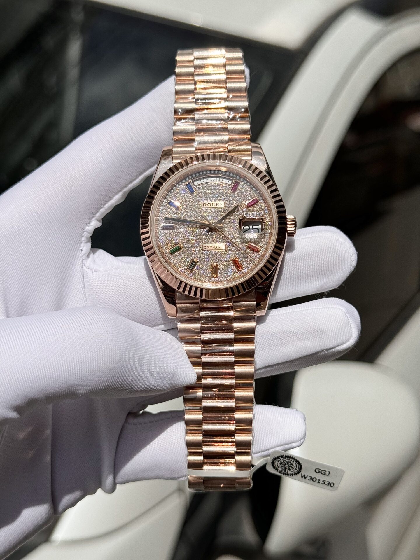 Super Clone Rolex Day-Date Diamond-Paved Dial 128235-0039 36 mm - Image 2