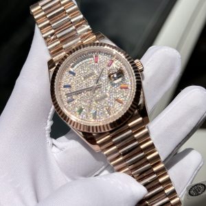 Super Clone Rolex Day-Date Diamond-Paved Dial 128235-0039 36 mm - Image 3