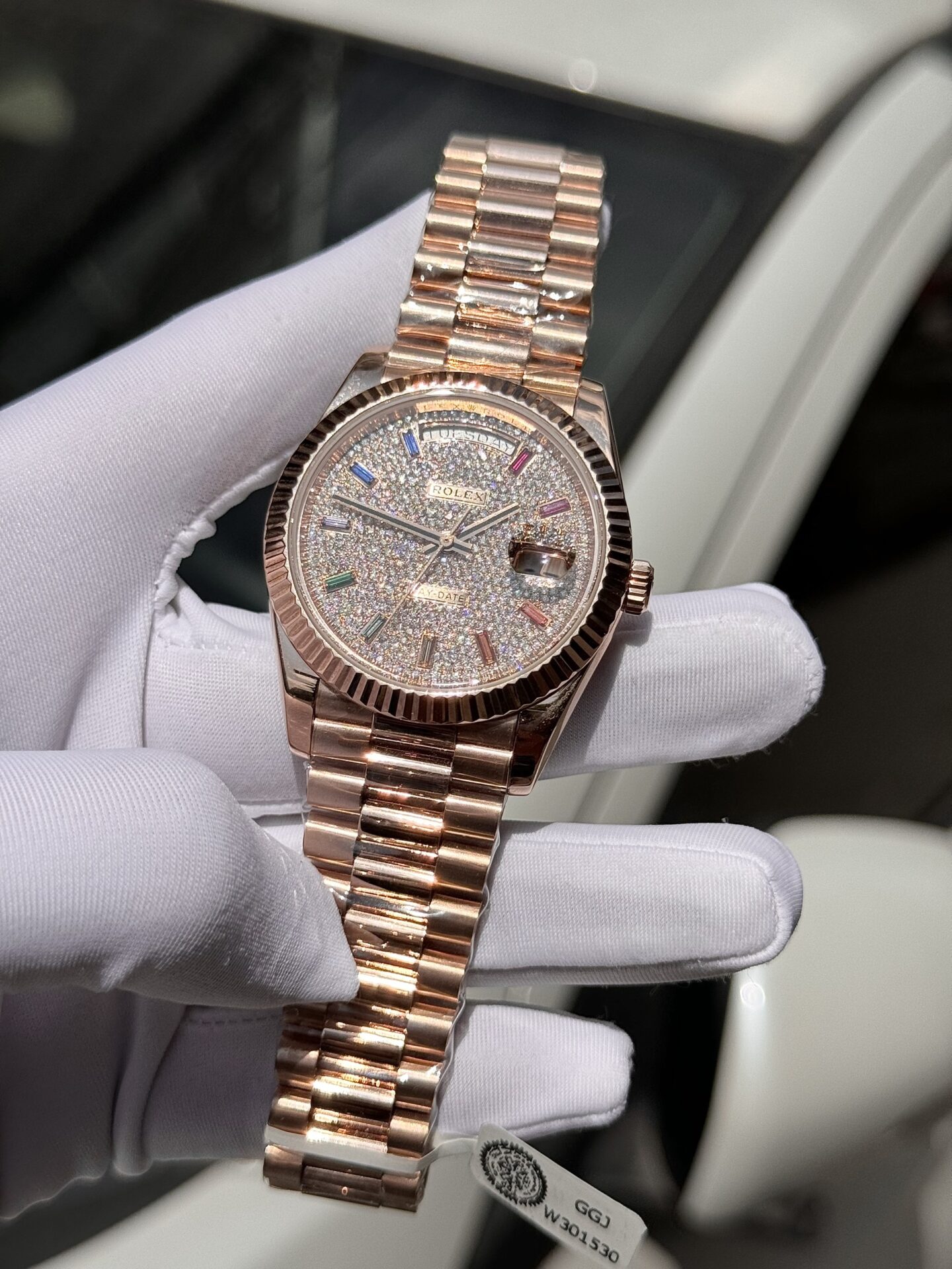 Super Clone Rolex Day-Date Diamond-Paved Dial 128235-0039 36 mm - Image 4