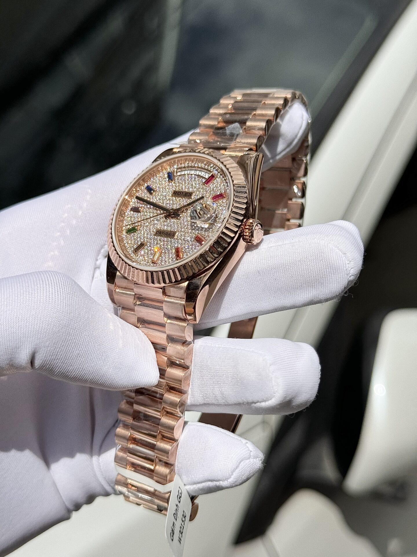 Super Clone Rolex Day-Date Diamond-Paved Dial 128235-0039 36 mm - Image 5