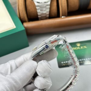 Super Clone Rolex Day-Date Bright Black Diamond Dial 228236-0004 40 mm - Afbeelding 5