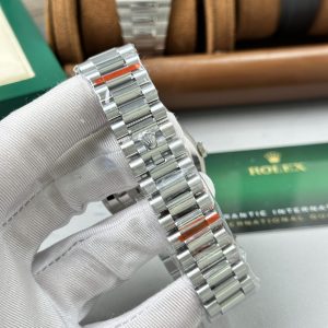 Super Clone Rolex Day-Date Bright Black Diamond Dial 228236-0004 40 mm - Afbeelding 6