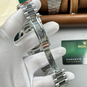 Super Clone Rolex Day-Date Bright Black Diamond Dial 228236-0004 40 mm - Afbeelding 7