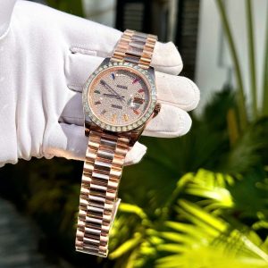 Super Clone Rolex Day-Date Diamond-Paved Dial 128395tbr-0008 36 mm - Imagen 6