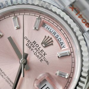 Super Clone Rolex Day-Date Pink Diamond Dial 128236-0024 36 mm - Image 6