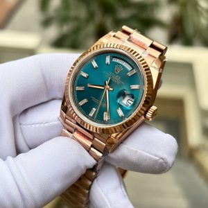 Super Clone Rolex Day-Date Blue-Green Diamond Dial 128235-0085 36 mm - Imagen 5
