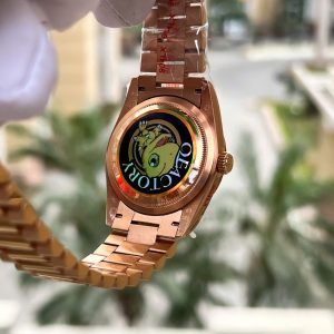 Super Clone Rolex Day-Date Blue-Green Diamond Dial 128235-0085 36 mm - Imagen 9