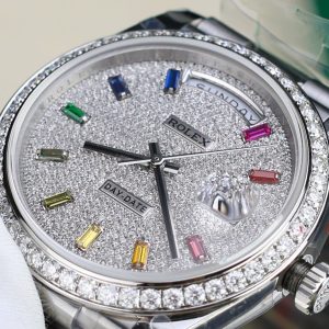 Super Clone Rolex Day-Date Diamond-Paved Dial 128349rbr-0006 36 mm - Imagen 6