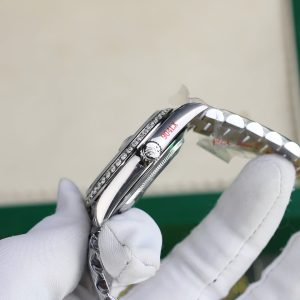Super Clone Rolex Day-Date Diamond-Paved Dial 128349rbr-0006 36 mm - Imagen 10