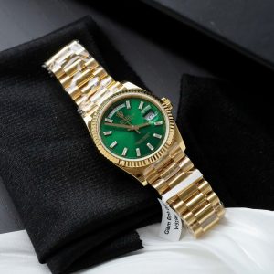 Super Clone Rolex Day-Date Bright Green Diamond Dial 128238-0130 36 mm - Imagen 3