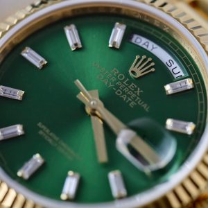 Super Clone Rolex Day-Date Bright Green Diamond Dial 128238-0130 36 mm - Imagen 6