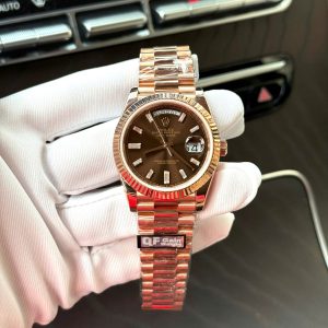 Vista alternativa de Super Clone Rolex Day-Date Chocolate Diamond Dial 228235-0003 40 mm