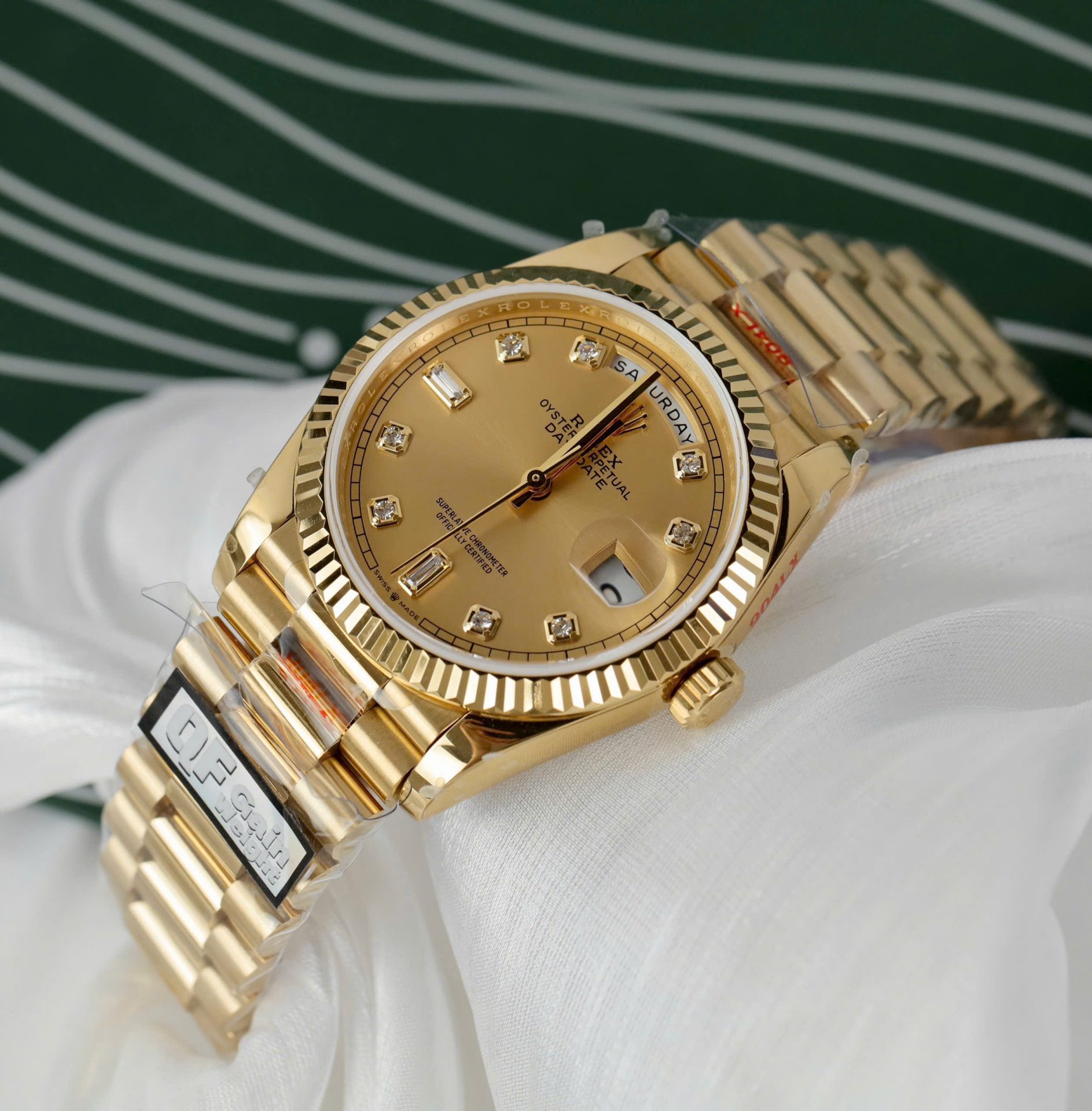 Super Clone Rolex Day-Date Champagne Diamond Dial 128238-0008 36 mm - Image 4