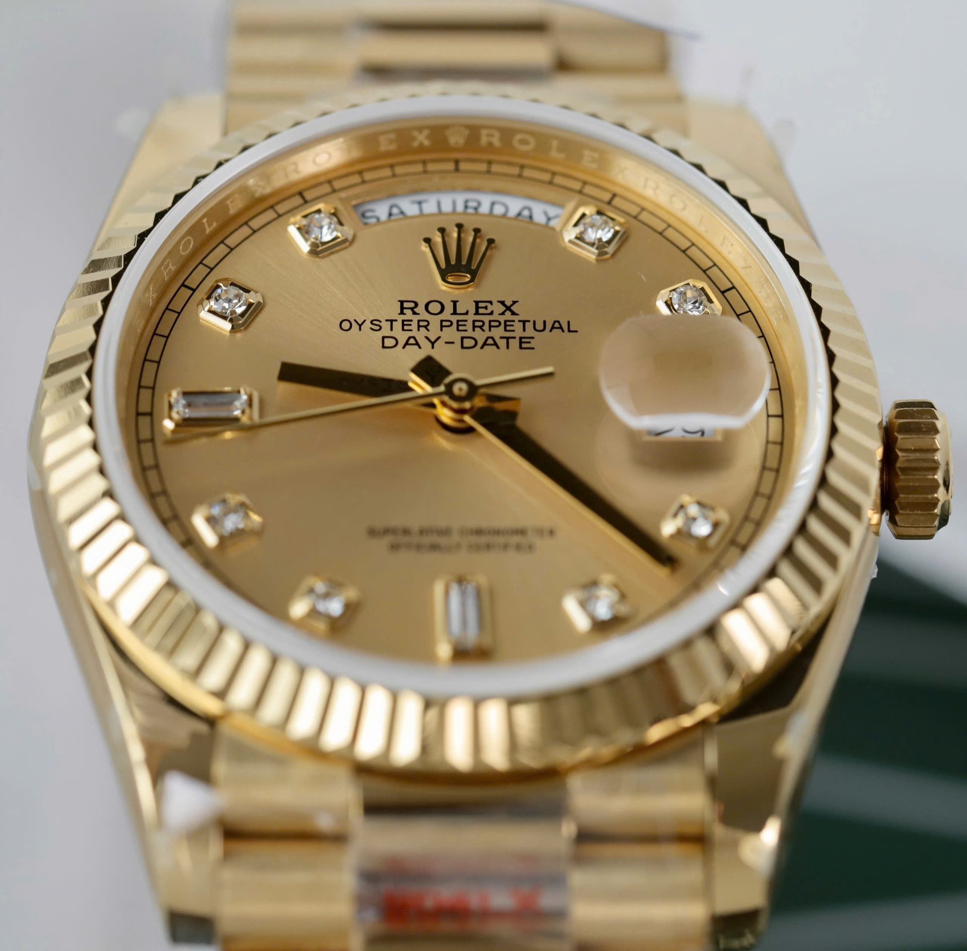 Super Clone Rolex Day-Date Champagne Diamond Dial 128238-0008 36 mm - Image 5