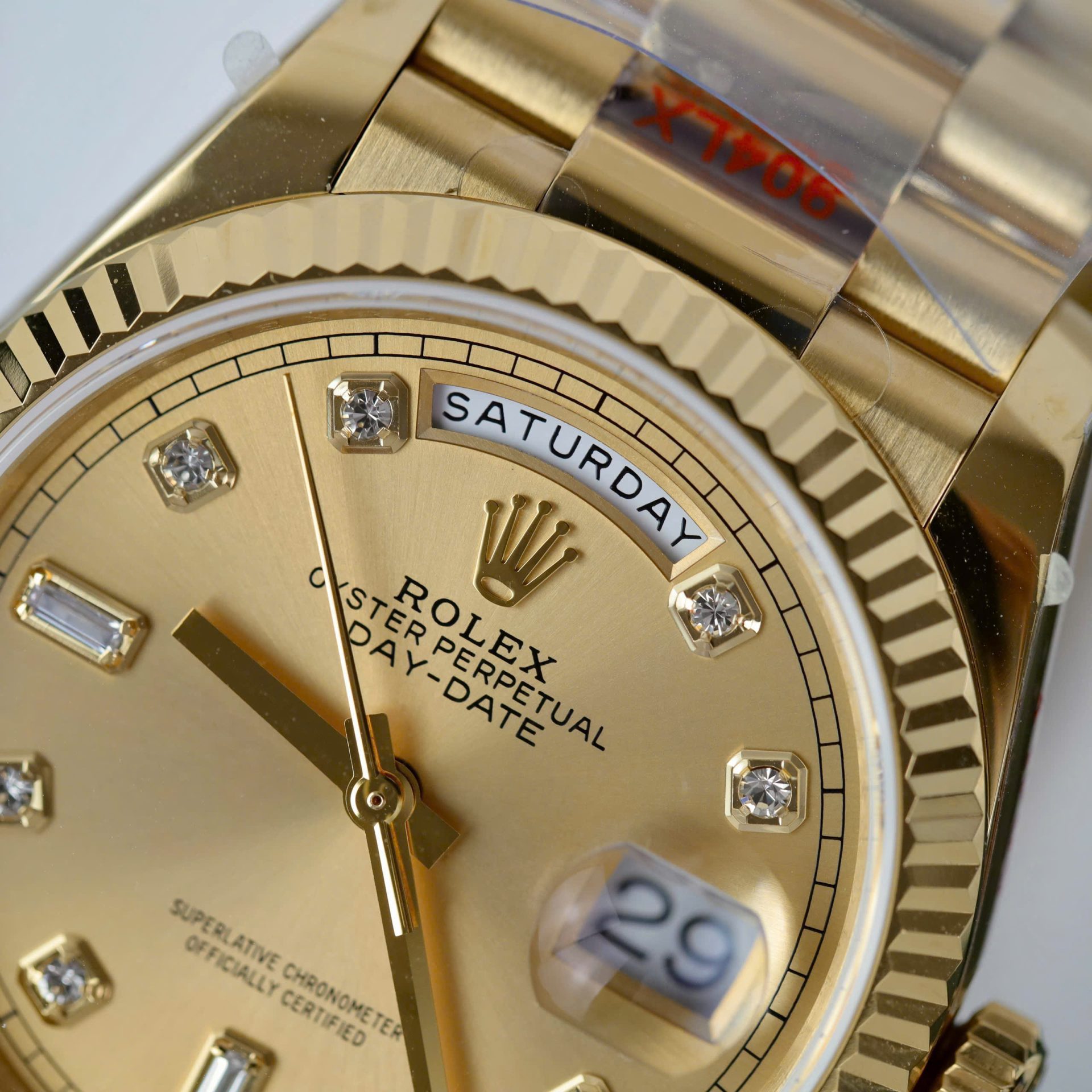 Super Clone Rolex Day-Date Champagne Diamond Dial 128238-0008 36 mm - Image 6