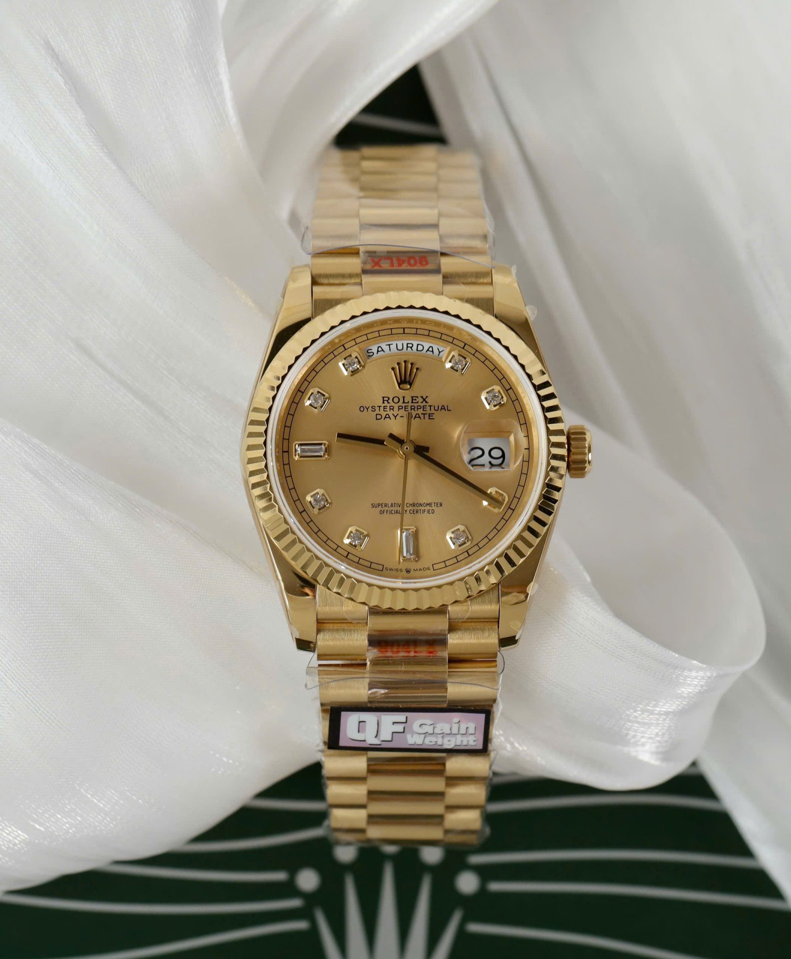 Super Clone Rolex Day-Date Champagne Diamond Dial 128238-0008 36 mm - Image 2
