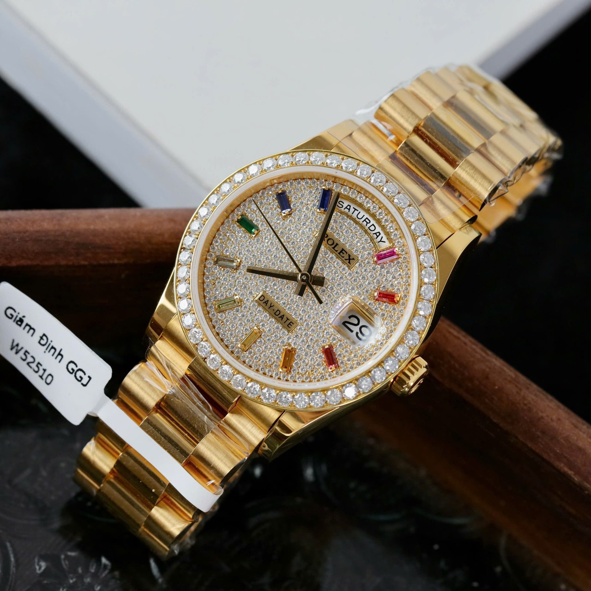 Super Clone Rolex Day-Date Diamond-Paved Dial 128348rbr-0030 36 mm - Image 2