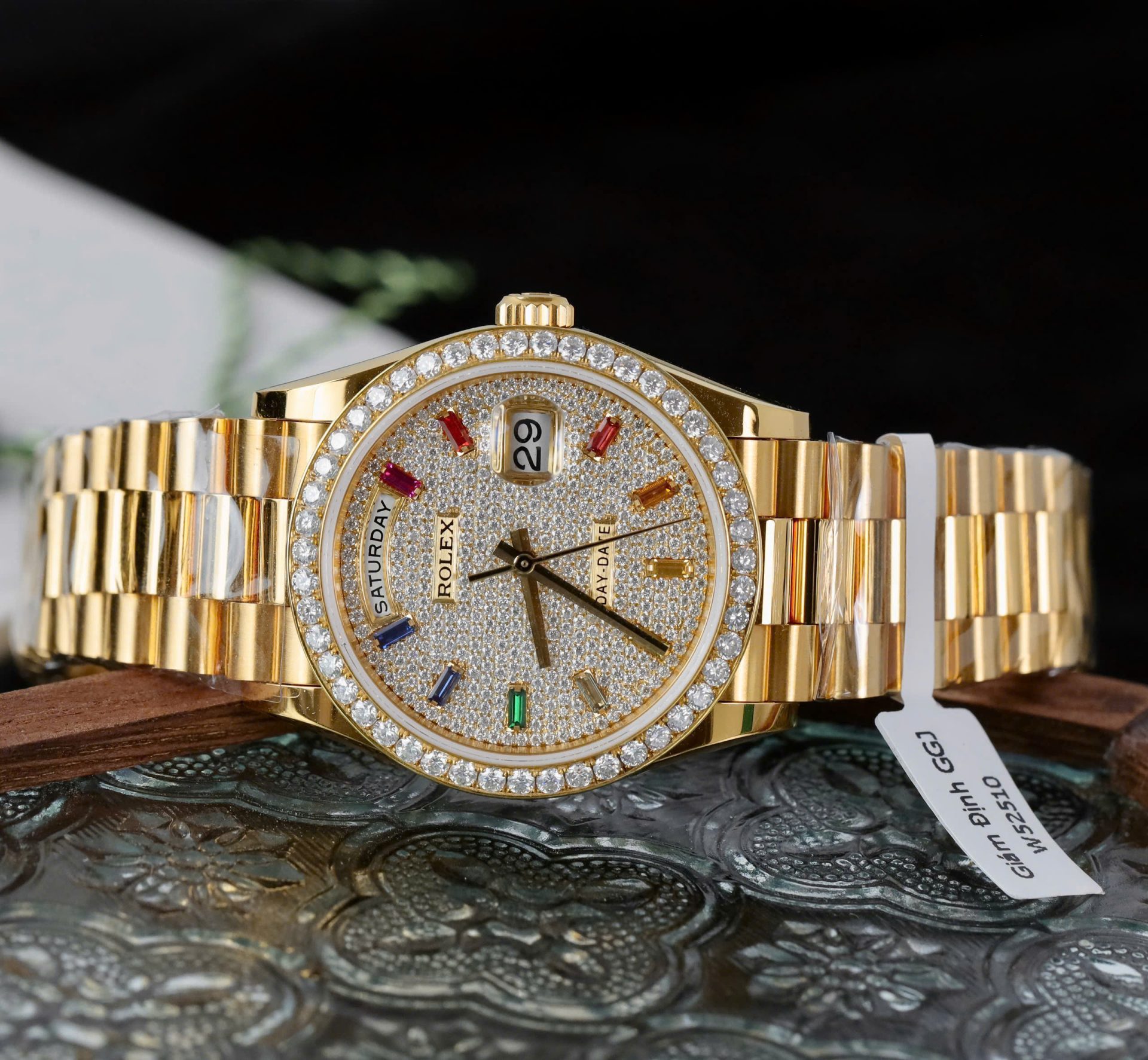 Super Clone Rolex Day-Date Diamond-Paved Dial 128348rbr-0030 36 mm - Image 3