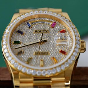 Super Clone Rolex Day-Date Diamond-Paved Dial 128348rbr-0030 36 mm - Image 5