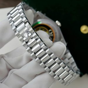 Super Clone Rolex Day-Date White Mother-of-Pearl Diamond Dial 128236-0021 36 mm - Image 10