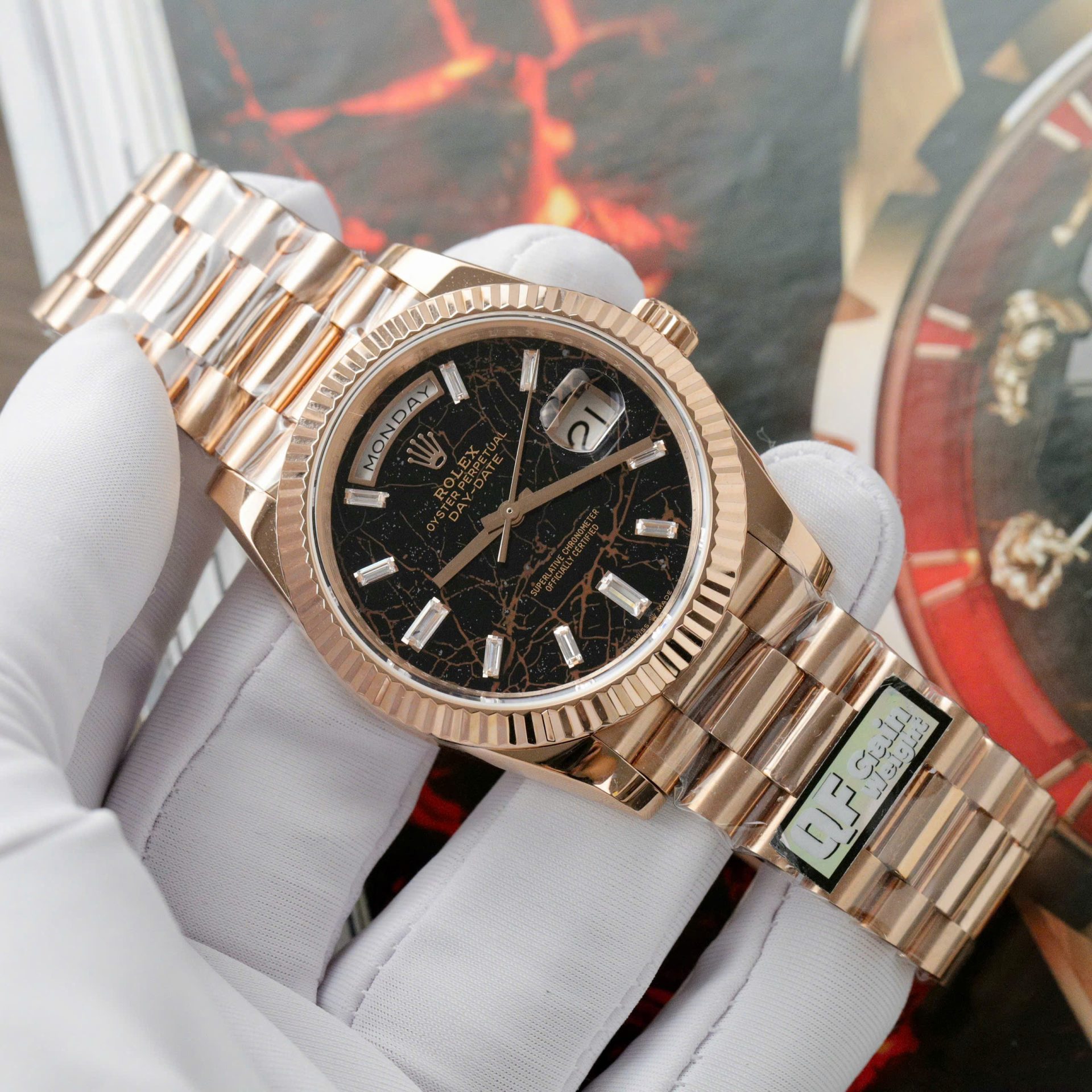 Super Clone Rolex Day-Date Eisenkiesel Diamond Dial 228235-0045 40 mm - Image 2